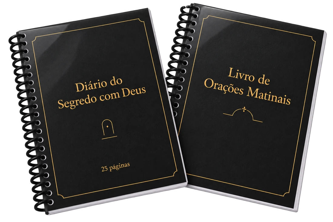 Diário do Segredo com Deus de 25 páginas e Livro de Orações Matinais